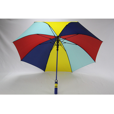 Parapluies colorés communs de golf de couleurs du tissu trois de pongé de BSCI