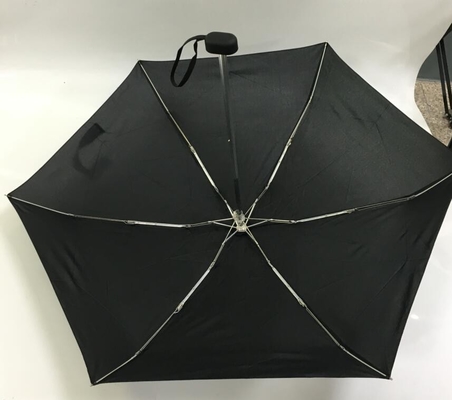 190T parapluie 19&quot; de poche de fois du pongé 5 petit X6k avec le cadre en aluminium