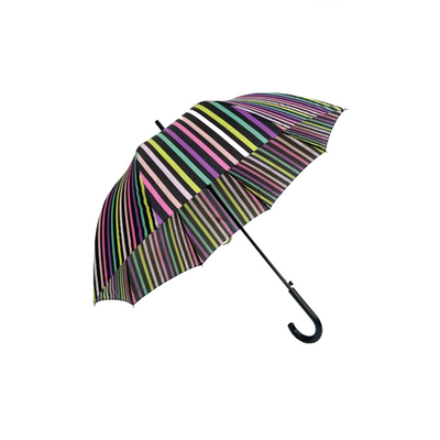 Parapluie rayé droit compact protégeant du vent de GV pour le voyage