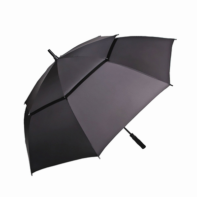 Double protégeant du vent semi automatiques de parapluie de golf adaptés aux besoins du client par auvent droit imperméabilisent