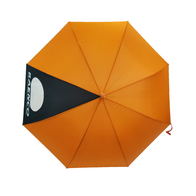 Les dames de cadre en métal de tissu de pongé pleuvoir la couleur orange automatique de parapluie