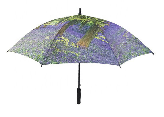 Petit parapluie ouvert de golf d'automobile imprimé par Digital, poignée vigoureuse d'EVA de parapluie de golf