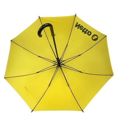 Pouces automatiques de fibre de verre de parapluie jaune de cadre 50 avec l'impression