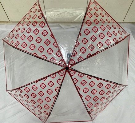 Cadre en métal ouvert manuel de parapluie se pliant transparent de 21 pouces