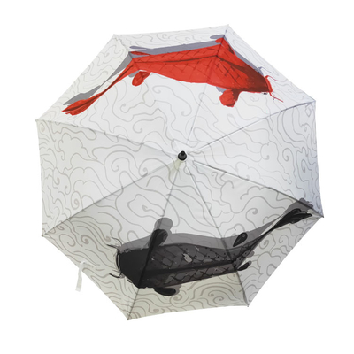 Fish 62/68/72 pouces Grand parapluie coupe-vent à double auvent ventilé