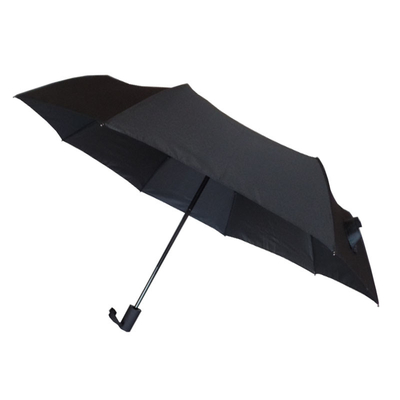 Nervures ouvertes-fermées automatiques de fibre de verre de cadre en métal de parapluie protégeant du vent de voyage de pongé de RPET
