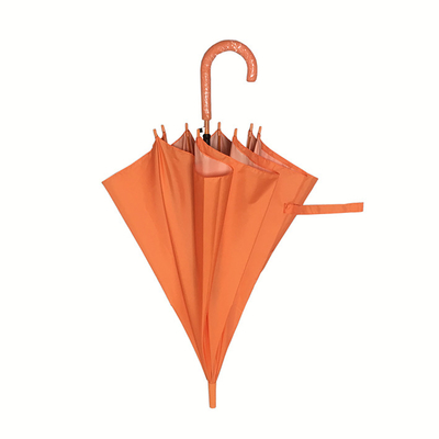 Axe et nervures compacts oranges assortis de fibre de verre de parapluie de golf de couleur longs