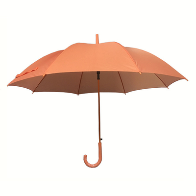 Axe et nervures compacts oranges assortis de fibre de verre de parapluie de golf de couleur longs