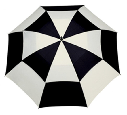 Auvent adapté aux besoins du client de double de Logo Windproof Fiberglass Golf Umbrella