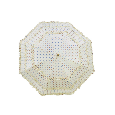 Parapluie de dames de conception de mode avec le cadre d'or de dentelle