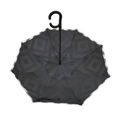 Conception inversée ouverte manuelle de mode de parapluie de doubles couches