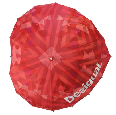 Créatif double couche parapluie de mariage de cœur spécial taille personnalisée forme de cœur parapluie de mariage en fibre de verre pour la mariée