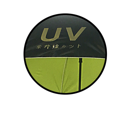 Noir résistant aux rayons UV Pongee Auto Open Stick Parapluie Diamètre 105cm