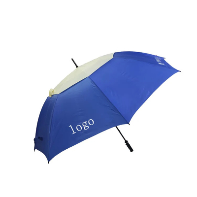 Grand parapluie de golf étanche à l'eau avec cadre en fibre de verre ergonomique pour la protection UV