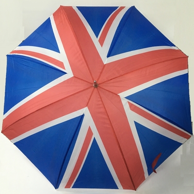 8 côtes noires, poignée droite, étanche au vent, parapluie compact