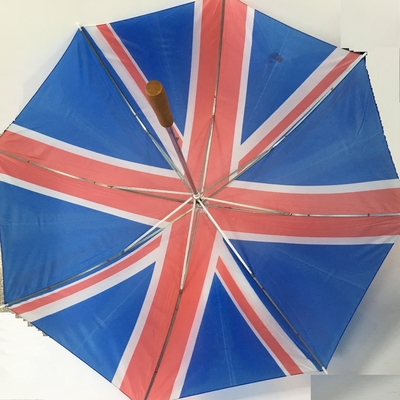 8 côtes noires, poignée droite, étanche au vent, parapluie compact