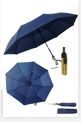 Parapluie de voyage pliable entièrement automatique avec commutateur électrique 23 pouces