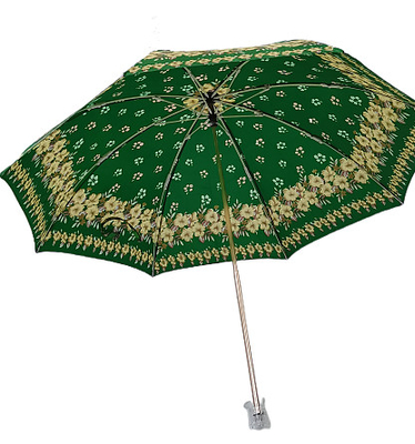 Super léger 2 parapluie rétro pliable cadre satiné côtes en fibre de verre manuel ouvert 19 pouces 8 panneaux