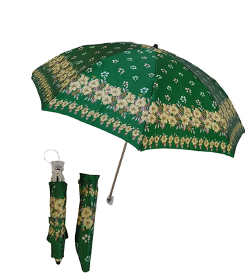 Super léger 2 parapluie rétro pliable cadre satiné côtes en fibre de verre manuel ouvert 19 pouces 8 panneaux