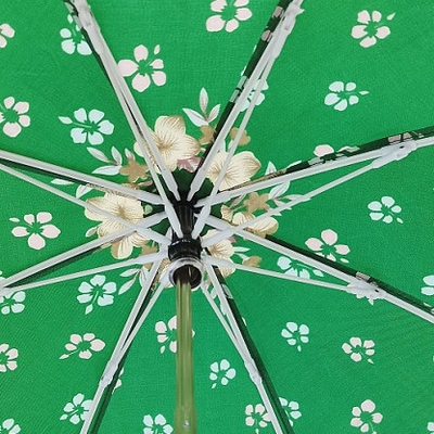 Super léger 2 parapluie rétro pliable cadre satiné côtes en fibre de verre manuel ouvert 19 pouces 8 panneaux