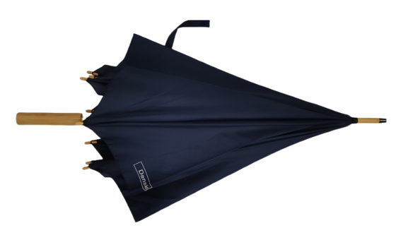 Protéger l'environnement Parapluie en bois super léger, côtes en fibre de verre, ouverture automatique, panneaux de 8 pouces