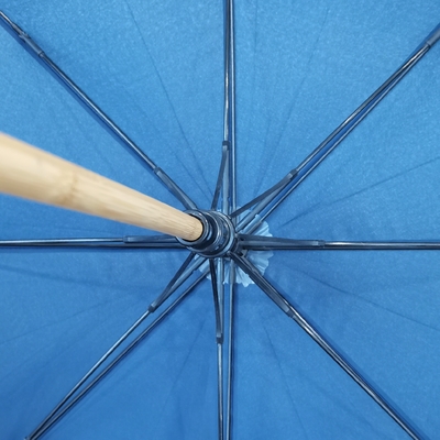 Protéger l'environnement Parapluie en bois super léger, côtes en fibre de verre, ouverture automatique, panneaux de 8 pouces