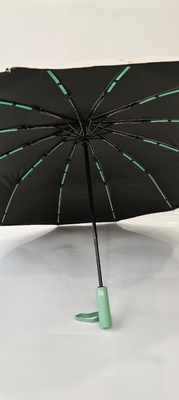 UPF 50 Auto ouvert / fermé Pongee UV parapluie de plage 23 pouces 12 côtes Strong Windproof
