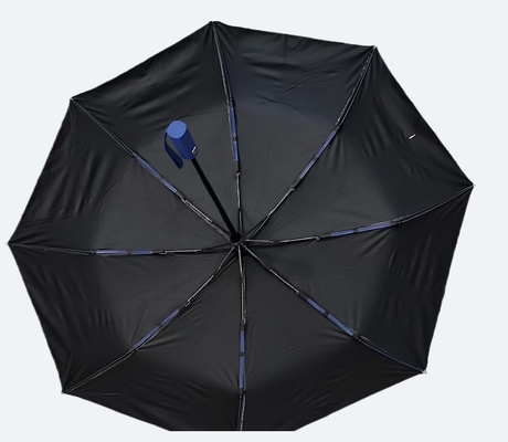 UPF 50 Auto ouvert / fermé Pongee UV parapluie de plage 23 pouces 12 côtes Strong Windproof