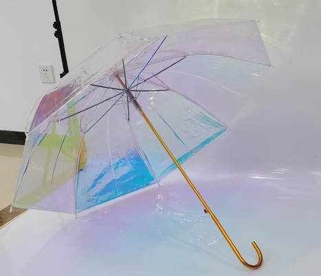 Auto ouvert Parapluie claire Rêve romantique Belle couleur aurore Parapluie transparente