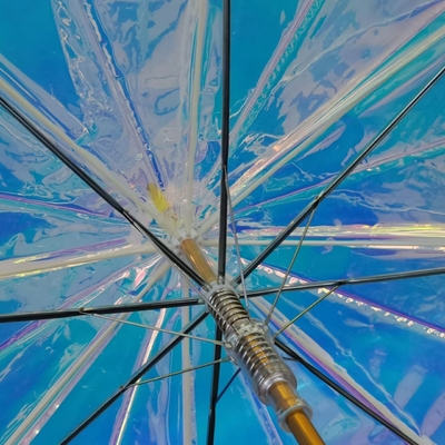 Auto ouvert Parapluie claire Rêve romantique Belle couleur aurore Parapluie transparente