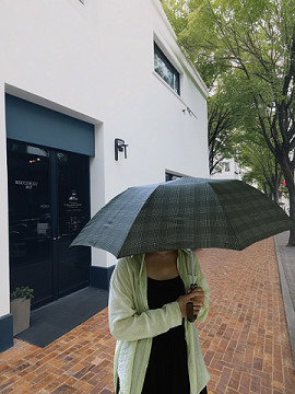 Parapluie compacte métallique de 20,5 pouces 8 côtes 2 pliable avec mini parapluie auto-ouverte