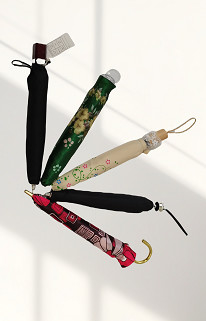 Super léger 2 parapluie rétro pliable cadre satiné côtes en fibre de verre manuel ouvert 19 pouces 8 panneaux