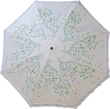 Super léger 2 parapluie rétro pliable cadre satiné côtes en fibre de verre manuel ouvert 19 pouces 8 panneaux