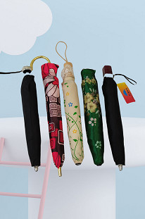 Super léger 2 parapluie rétro pliable cadre satiné côtes en fibre de verre manuel ouvert 19 pouces 8 panneaux
