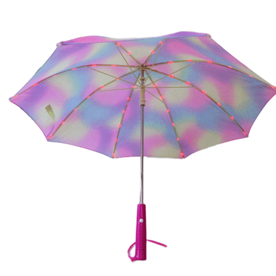 19 pouces en acier en fibre de verre étanche Ponge coloré lampe de poche LED de sécurité parapluie