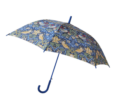 23 pouces 8 côtes en fibre de verre Parapluie sans mains avec une poignée en plastique en caoutchouc en forme de J