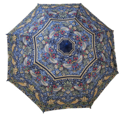 23 pouces 8 côtes en fibre de verre Parapluie sans mains avec une poignée en plastique en caoutchouc en forme de J