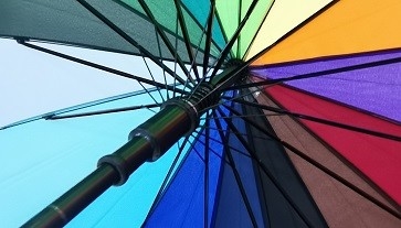 30 pouces Chromatique hommes Golf parapluie Arbre métallique en bois manipulé avec l'impression de transfert thermique