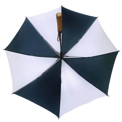 27 pouces 8 côtes Logo personnalisé Promotion parapluies de golf avec cadre et arbre en fibre de verre