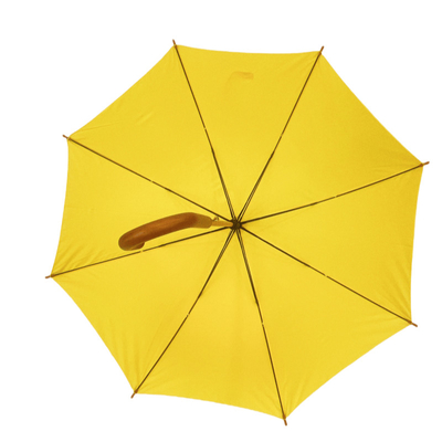 Un parapluie de haute qualité de 23 pouces, étanche au vent, auto-ouvert, avec arbre en bois et fibre de verre.