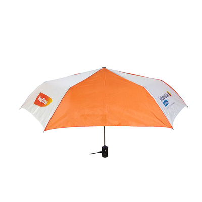 Compact 3 fois automatique ouvert manuel fermé parapluie avec tissu polyester
