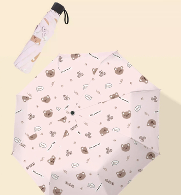 8 côtes légère étanche au vent manuel ouvert fermé parapluie créatif avec manteau UV noir 190t Ponge