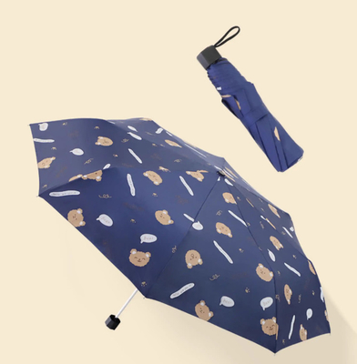 8 côtes légère étanche au vent manuel ouvert fermé parapluie créatif avec manteau UV noir 190t Ponge