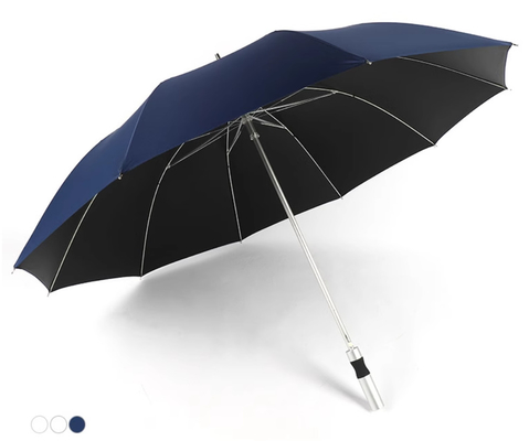 Parapluie en aluminium résistant à l'eau et au vent de grande taille avec 8 côtes