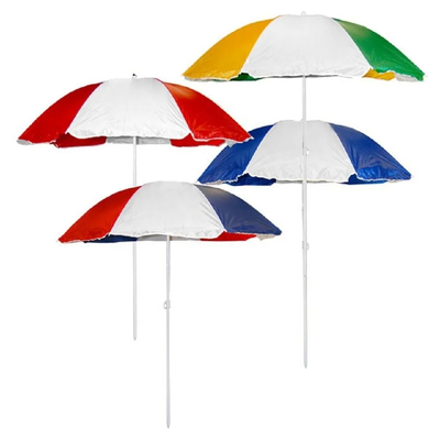 Protection contre les rayons UV métallique 42 pouces parapluie de plage avec revêtement en argent