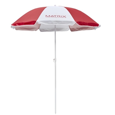 Parapluie à l'épreuve du vent UPF 50+ manuel ouvert à la plage avec cadre métallique