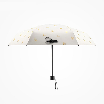 Parapluie automatique pliable à arbre métallique avec cadre en fibre de verre