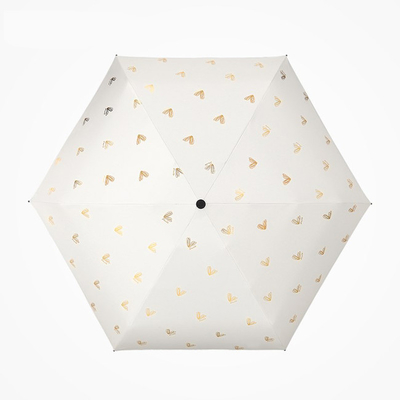Parapluie automatique pliable à arbre métallique avec cadre en fibre de verre