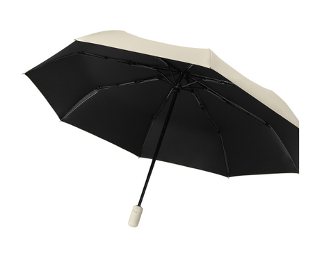Ouverture et fermeture entièrement automatiques Compact Portable 3 Arbre pliable en fibre de verre par 8 côtes Parapluie de voyage