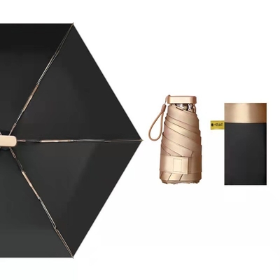 Parapluie en aluminium à 6 côtes, étanche au vent, de 19 pouces, légère en poids.